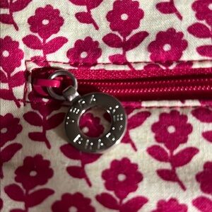 Vera Bradley Pink and Cream Floral Pouch